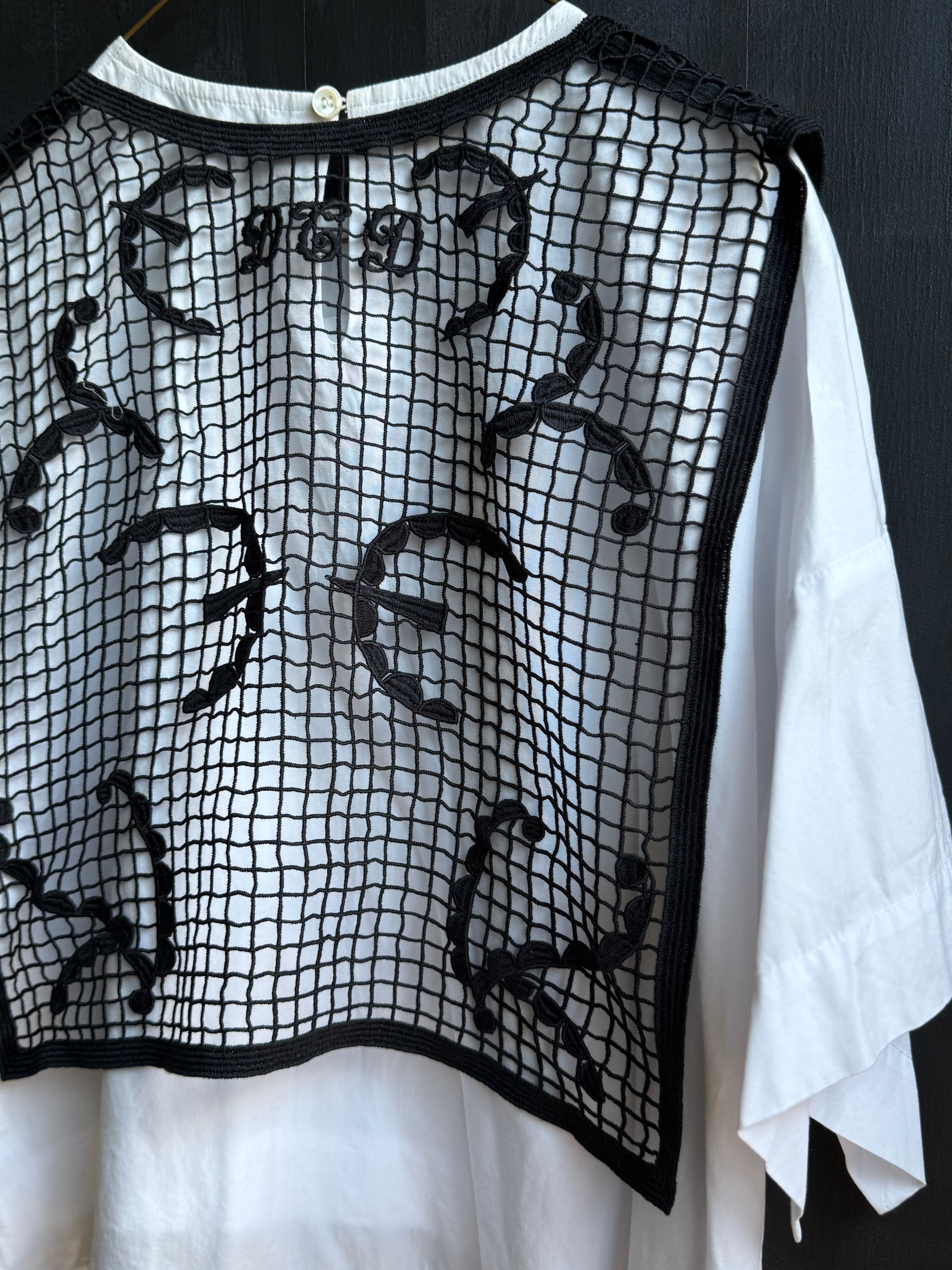 ブラック）つけ襟レースベスト | dottodot-works