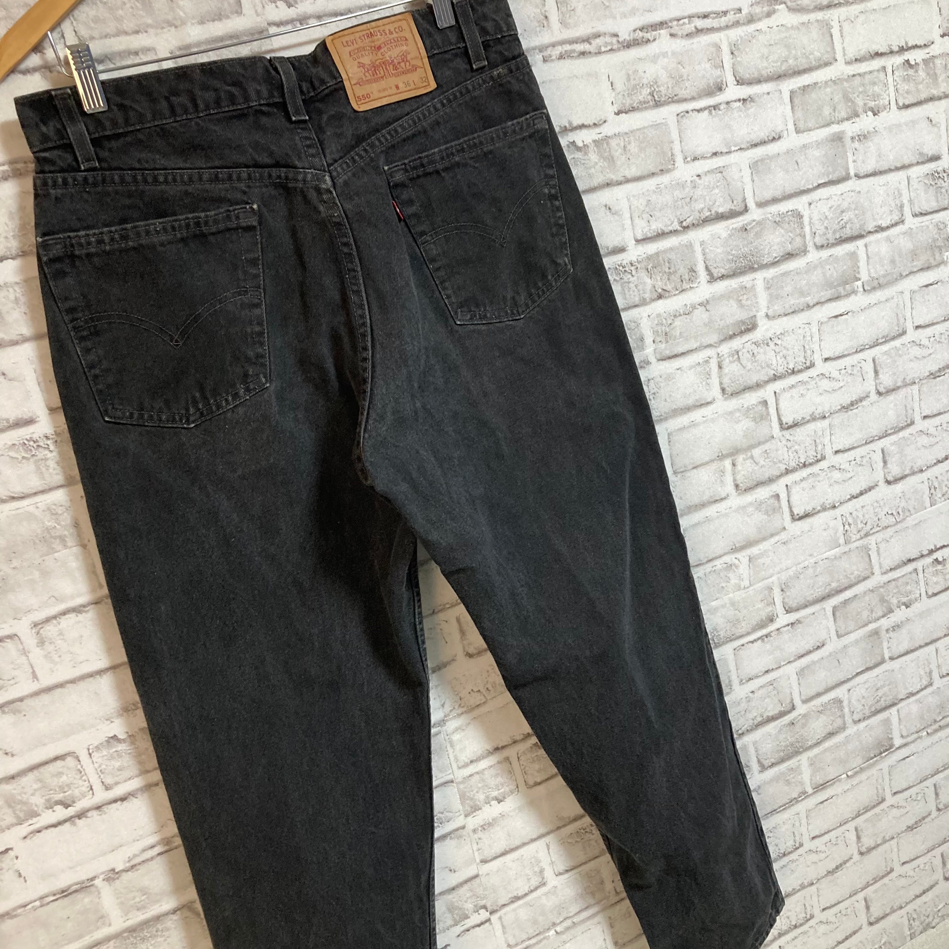 LEVI’S 550 BLACK W32L36 /Made in USA ’90