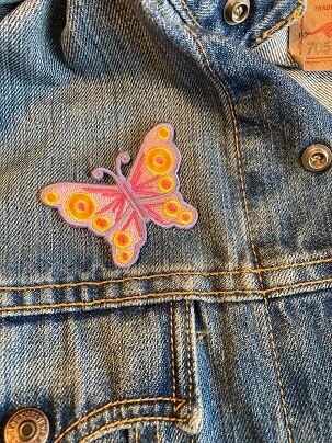 ピンク モナーク アイロンパッチ バタフライ FD0079