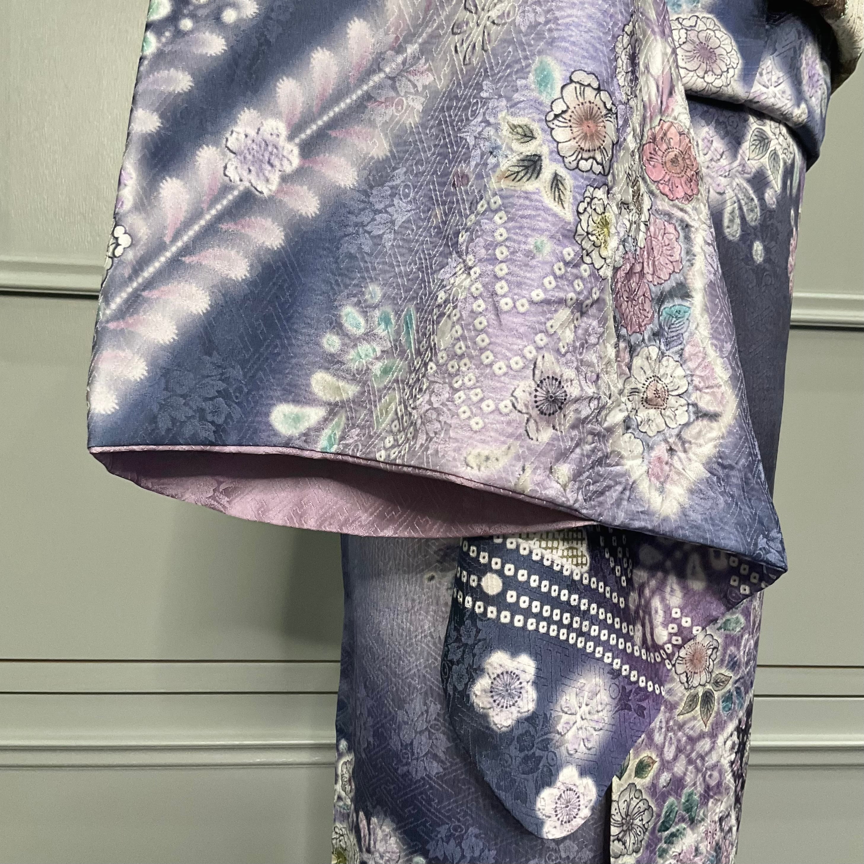 tall＊藤と桜の饗宴＊訪問着セット 辻ヶ花模様 流水 地紙 卒業式 入学