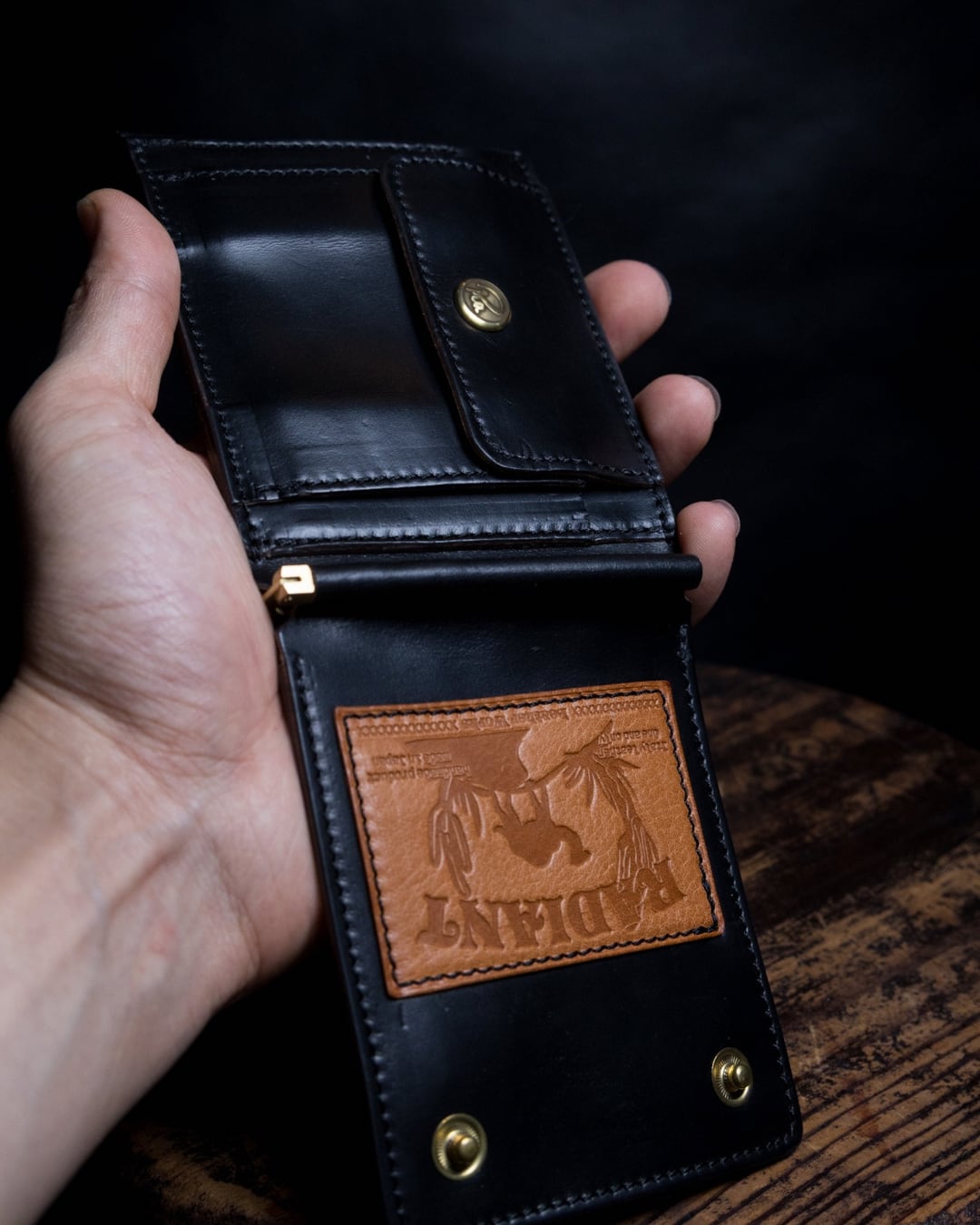 money clip / RW-09 クロムエクセル キャメルワッペン 【数量限定
