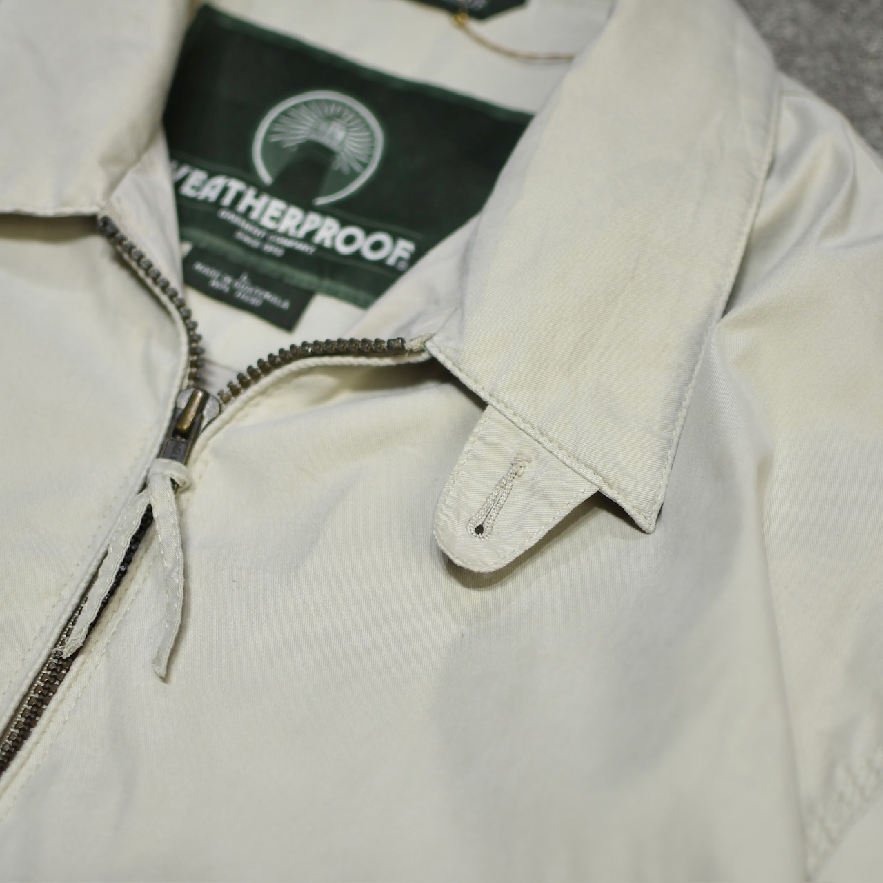 weatherproof smooth blouson ivory