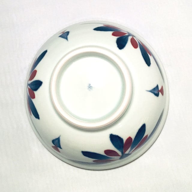 砥部焼／梅山窯】5寸玉縁鉢（赤菊） | 砥部焼専門店／砥部焼の浜陶