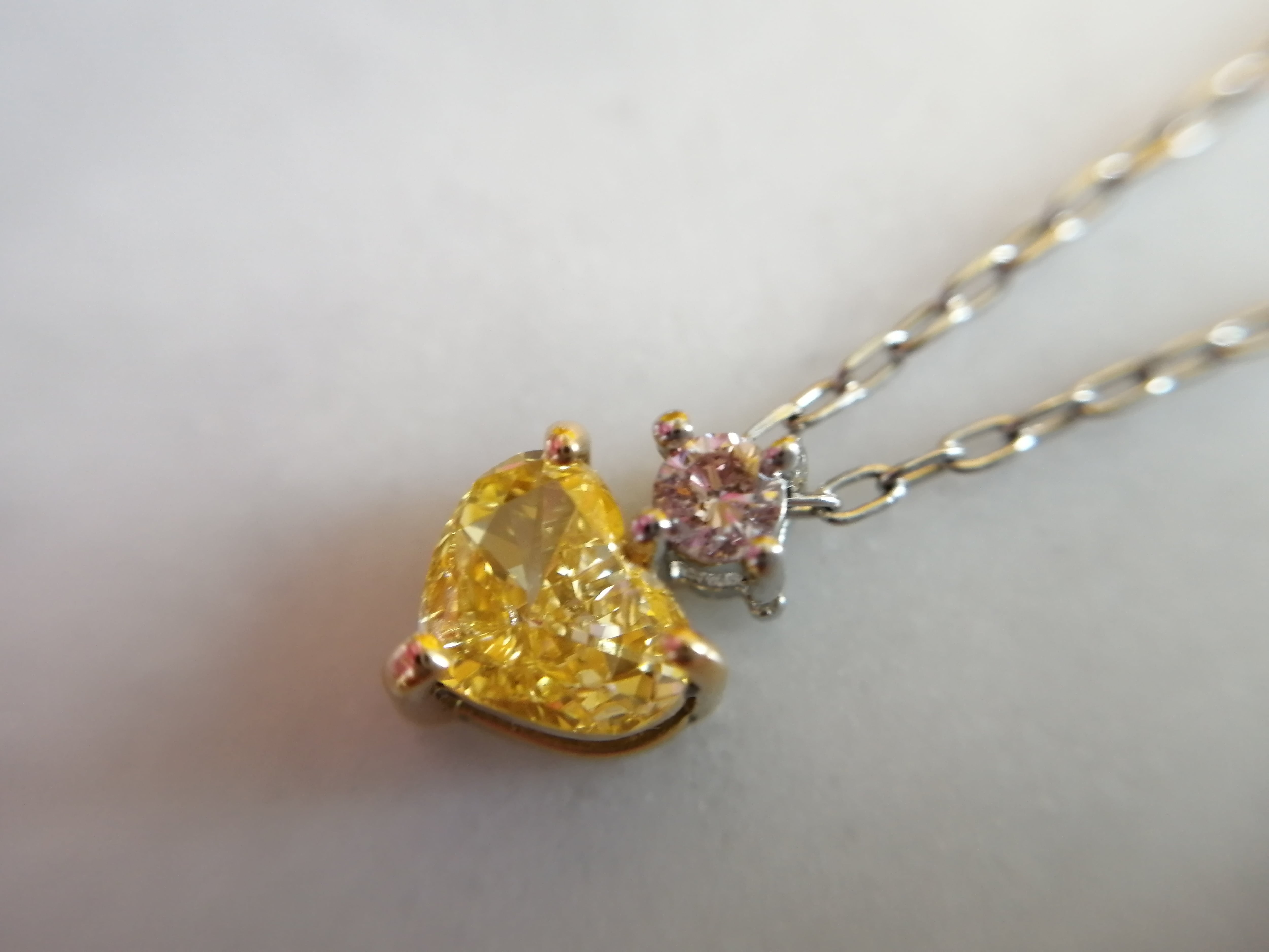 K18PG ローズ ダイヤモンド ネックレス 0.80CT