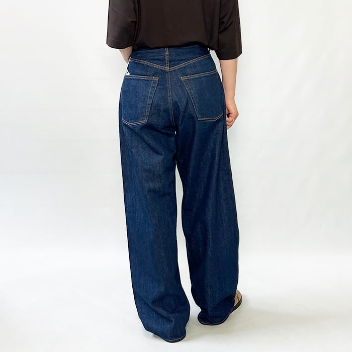 awasa アワサ selvage light oz denim 5 pocket wide pants aws5-pt005