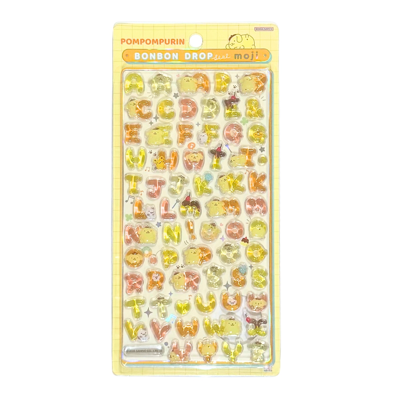 ボンボンドロップシール もじ ポムポムプリン