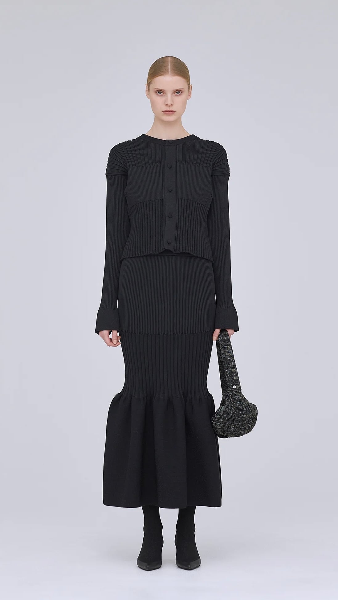 CFCL】FLUTED GLITTER MERMAID SKIRT | idealclasse