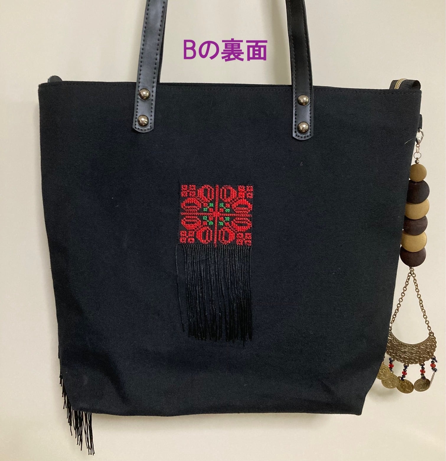 (新入荷!) 手刺繍トートバッグ【 マフムード・ダルウィーシュ】