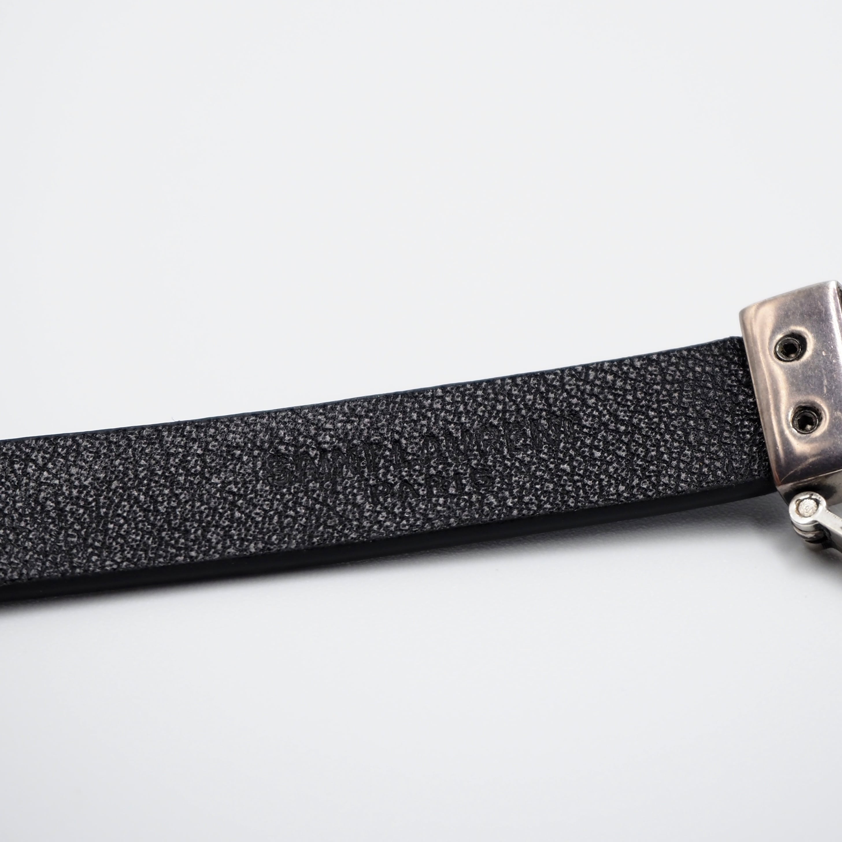 SAINT LAURENT レザーブレスレット シルバー ブラック サンローラン