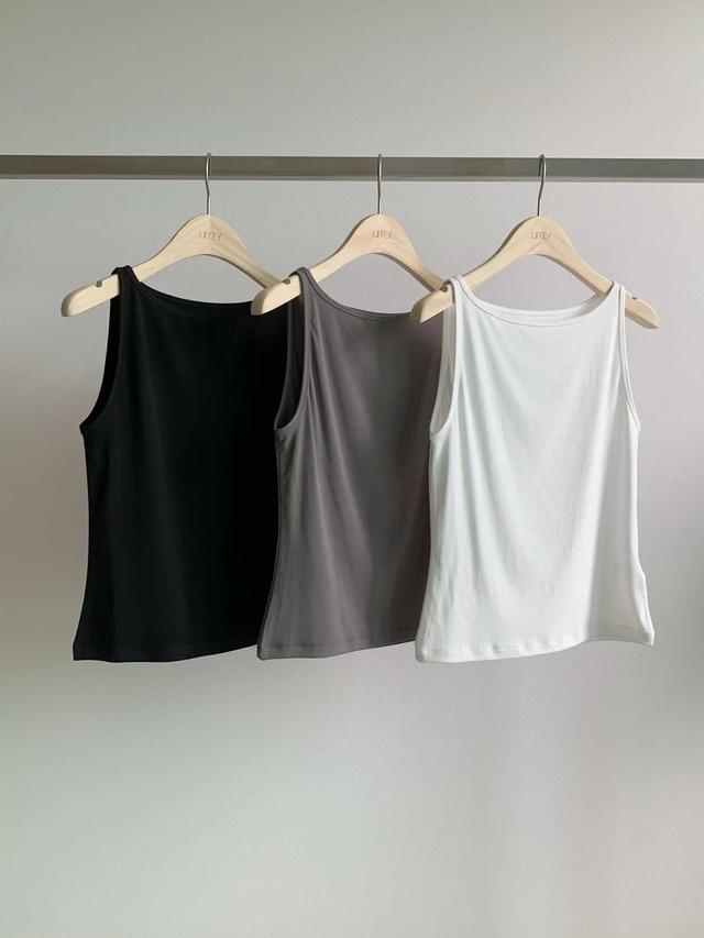 (予約) LIFFEY / Boat-neck sleeveless 3color　