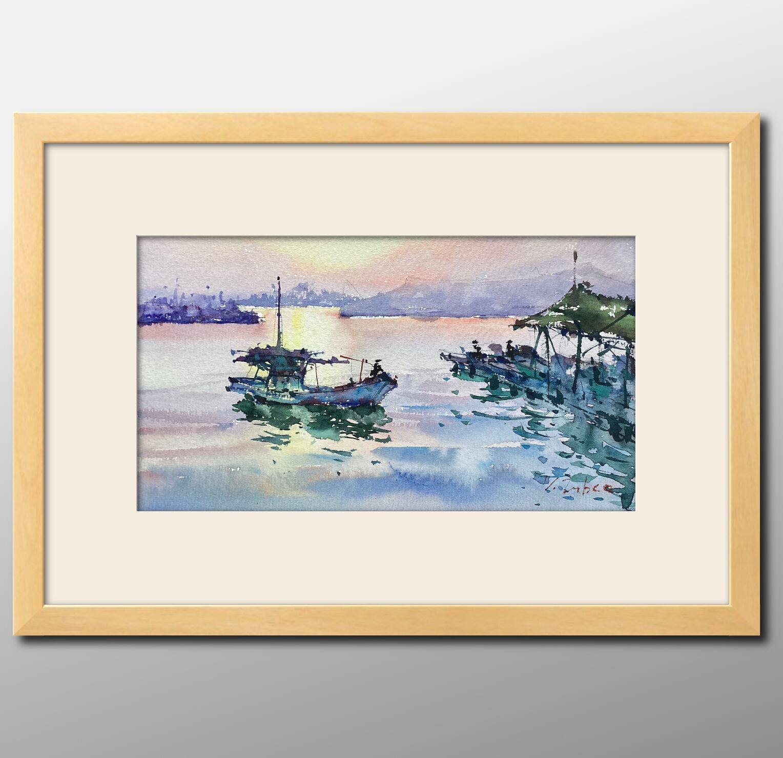 瀬戸内の海」水彩画 2024年 八つ切り | ヴィタリアート