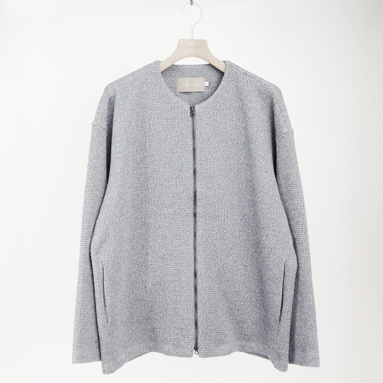 CURLY&Co./HONEYCOMB KNIT ZIP-UP CARDIGAN | TheWeft