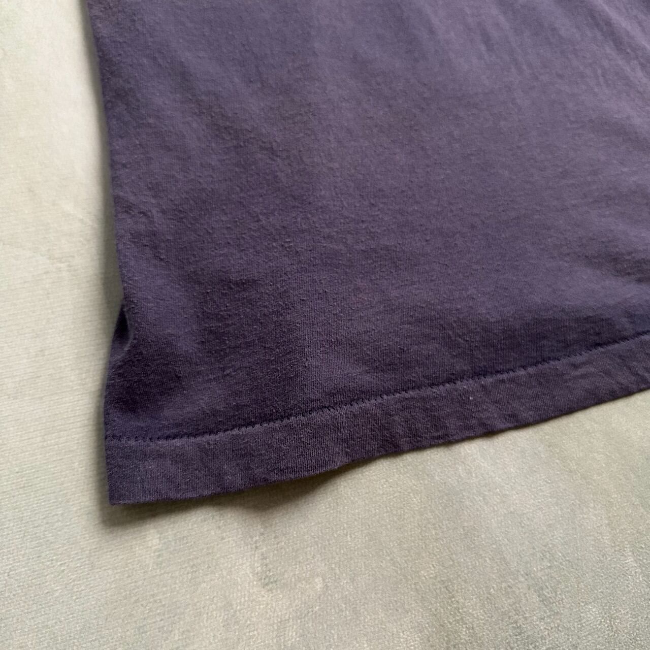 80s USA製 褪色 フェード感 無地 ポケットTシャツ ネイビー 古着 | RUFFY