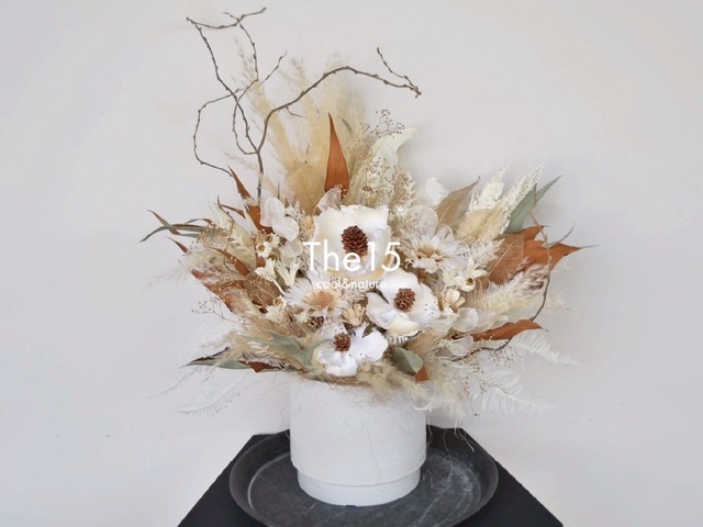 【お祝いギフトにおすすめ】フラワーアレンジメントLL ドライフラワーMix /開店祝い/誕生日
