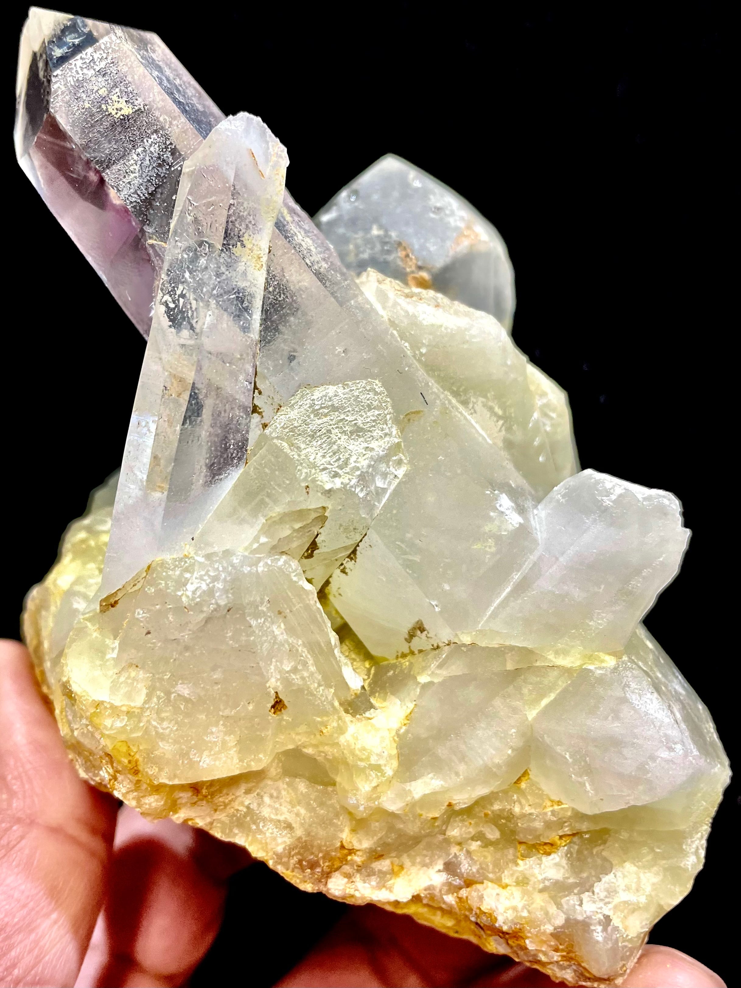 1) 高千穂天岩戸水晶・栄華5(エンジェルラダー・レコードキーパー)A・クラスター(訳あり)