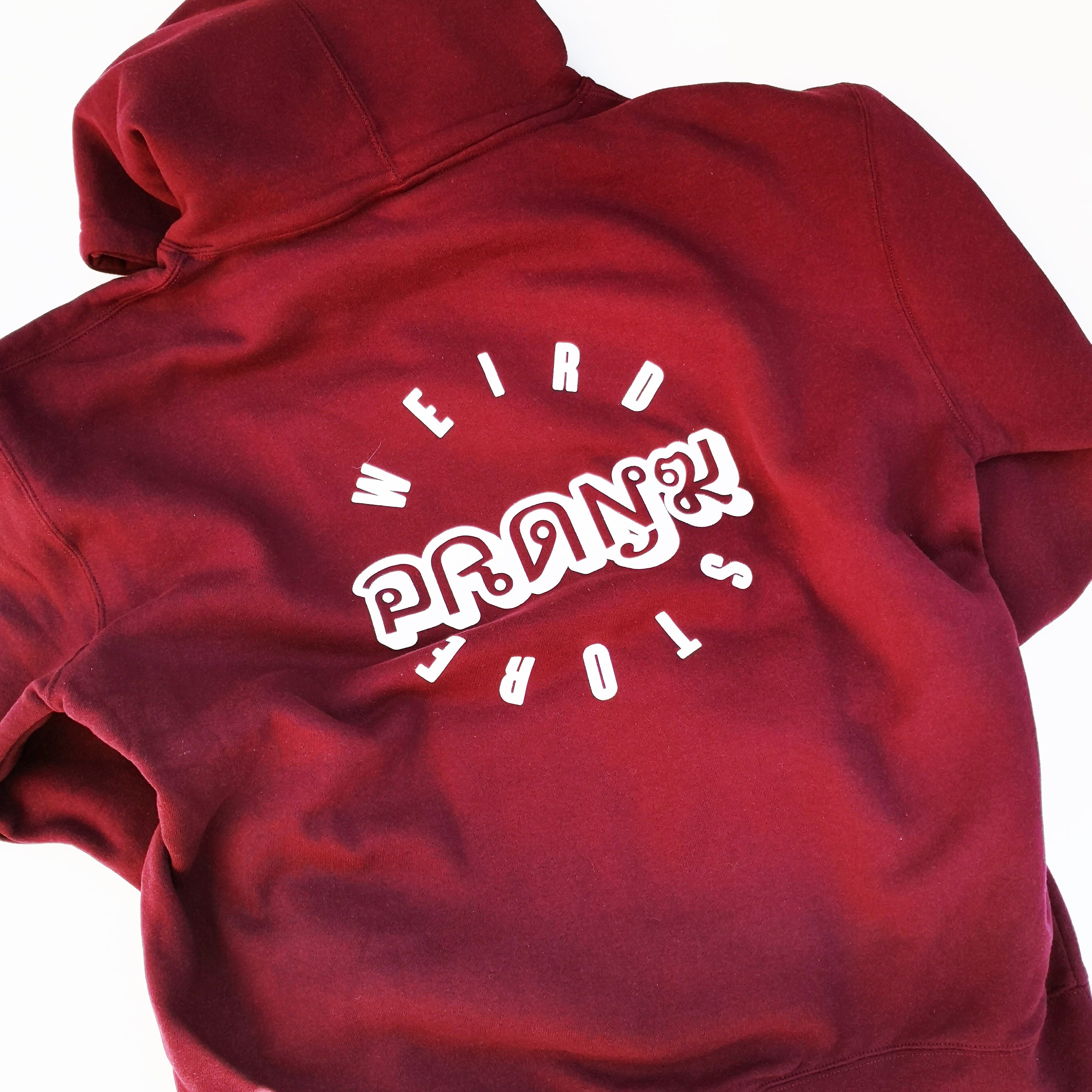 PRANK SIGN HOODIE MAROON XL