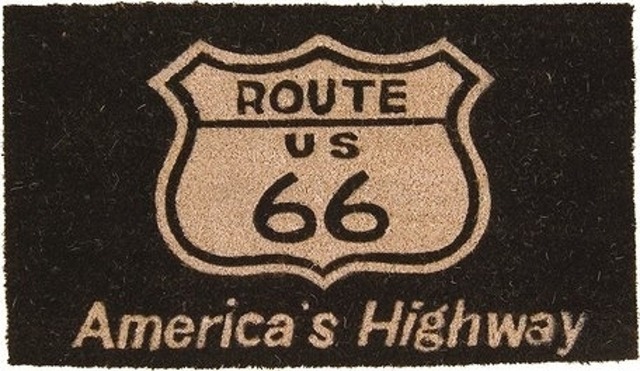 ルート66【玄関マット】コイヤーマット[ROUTE66：レクト2969]　　ルート66 ブラック 2,160円(税込) 