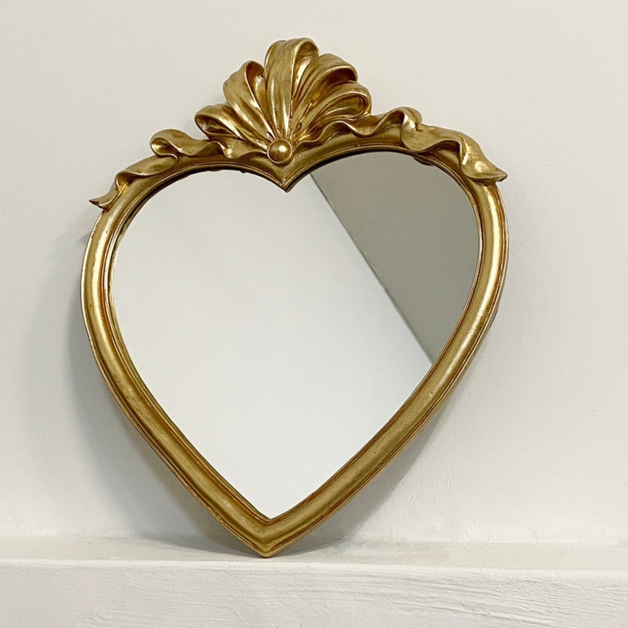 antique heart mirror 2colors / アンティーク ハート ミラー 壁掛け鏡
