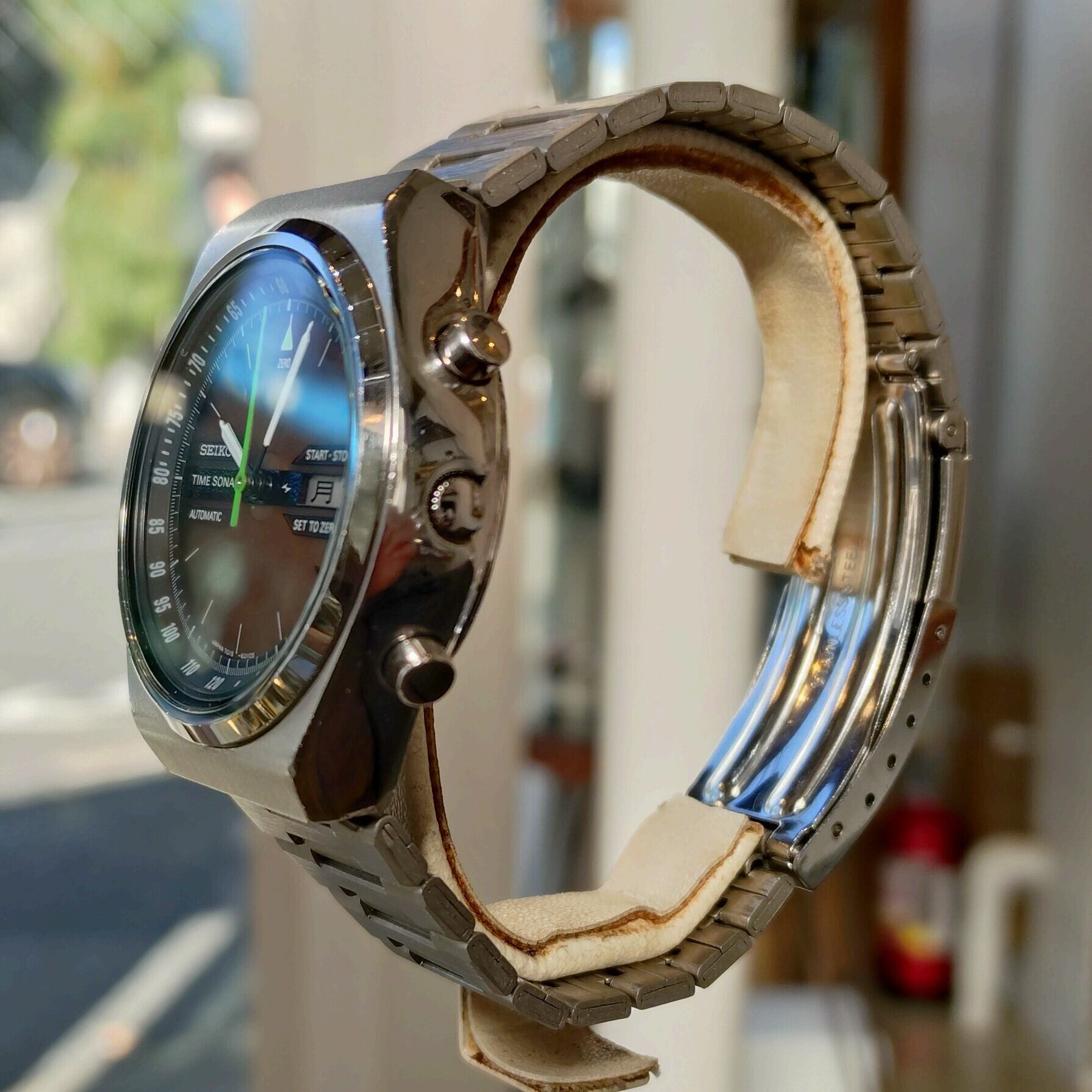 ☆レア 1円 SEIKO セイコー タイムソナー 7015-6010 自動巻 動作品 裏