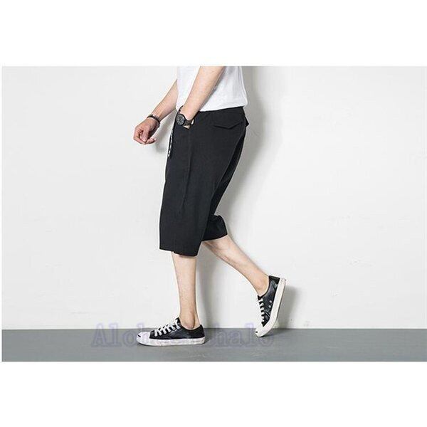 ハーフパンツ 3color ショートパンツ メンズ 五分丈 サルエルパンツ