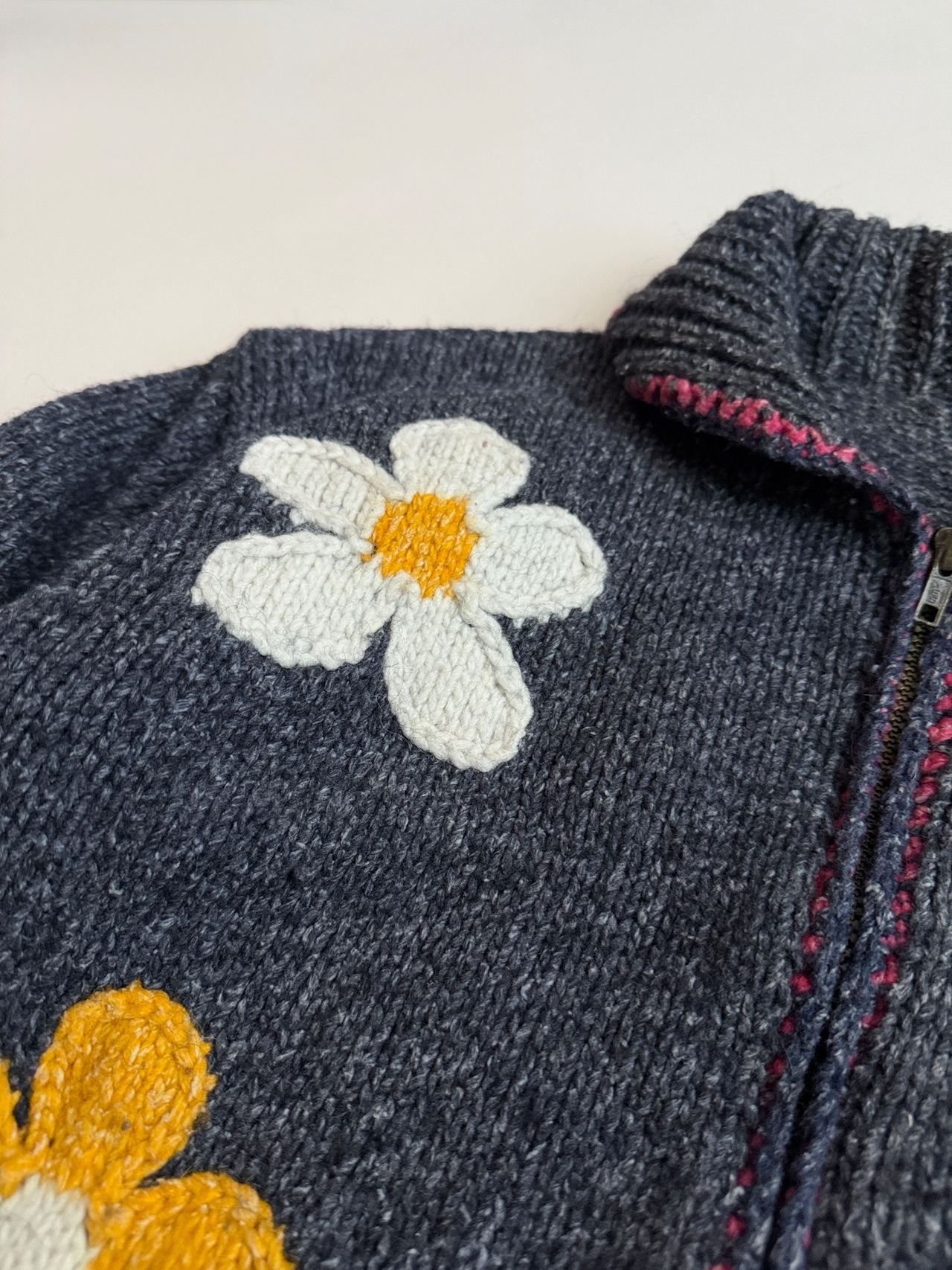 Floral kint cardigan - 4