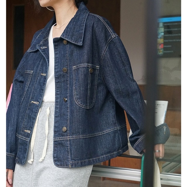 loose retro denim jacket