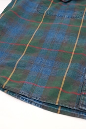 claiborne denim-ish check shirt