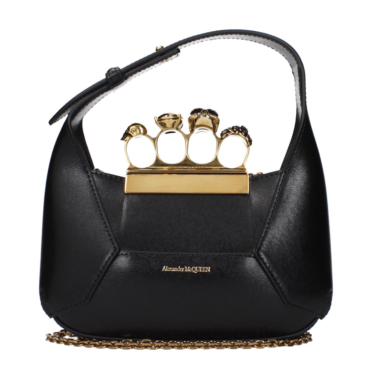 ALEXANDER MCQUEEN アレキサンダーマックイーン レディース ハンドバッグ レザー ブラック
