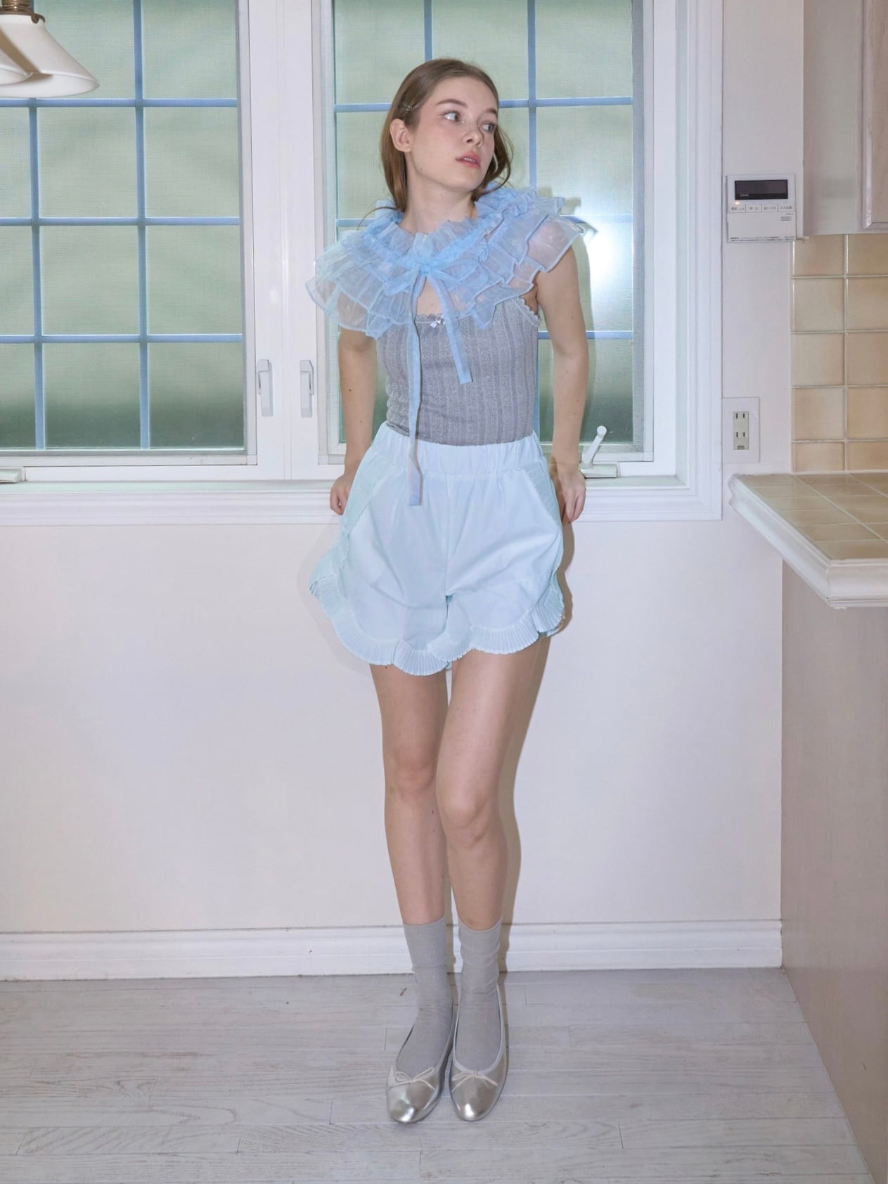 angel frill pants -BLUE- | mieya mieya