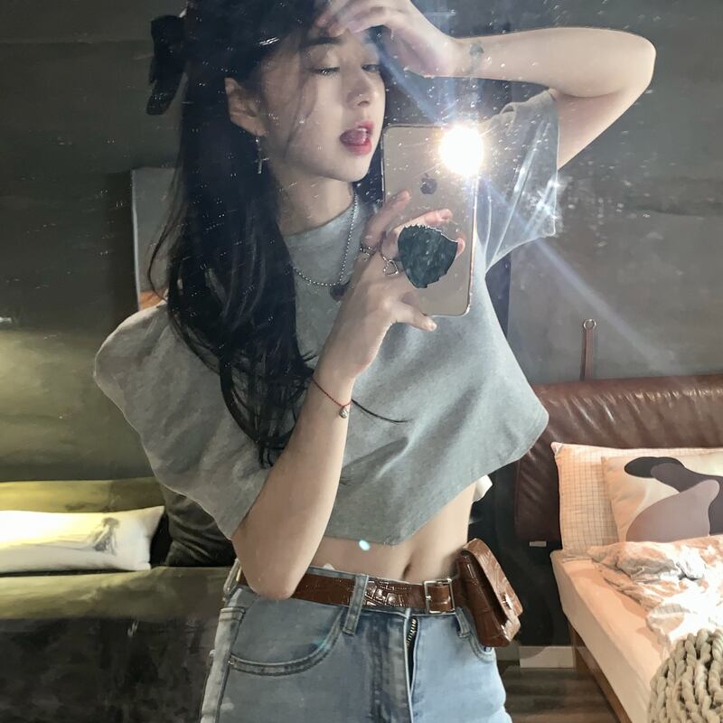 ショートTシャツ シャツ レディースサマースリムトップス 夏物 スーパーモール37067719302