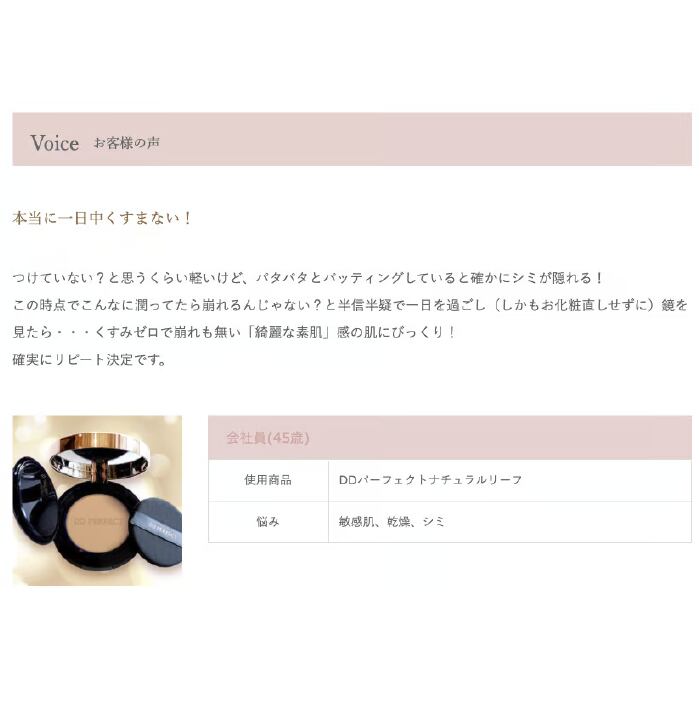 DDパーフェクト ナチュラルリーフ ファンデーション／本体・パフ付