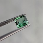 ブルーグリーントルマリン アッシャーカット 6.2x6.2x4.6mm, 1.25ct, ナミビア産