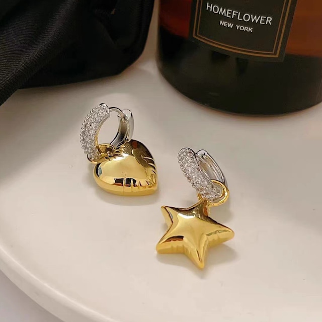 ぷっくりモチーフピアス_b000106