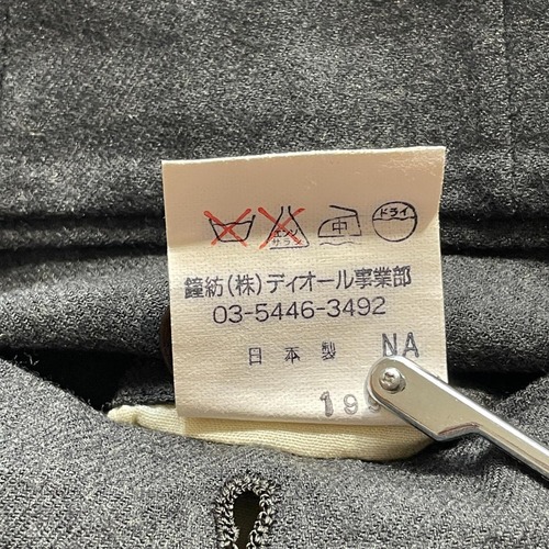 90s Dior ウールスラックス 無地 日本製 【W31】 詳細写真5