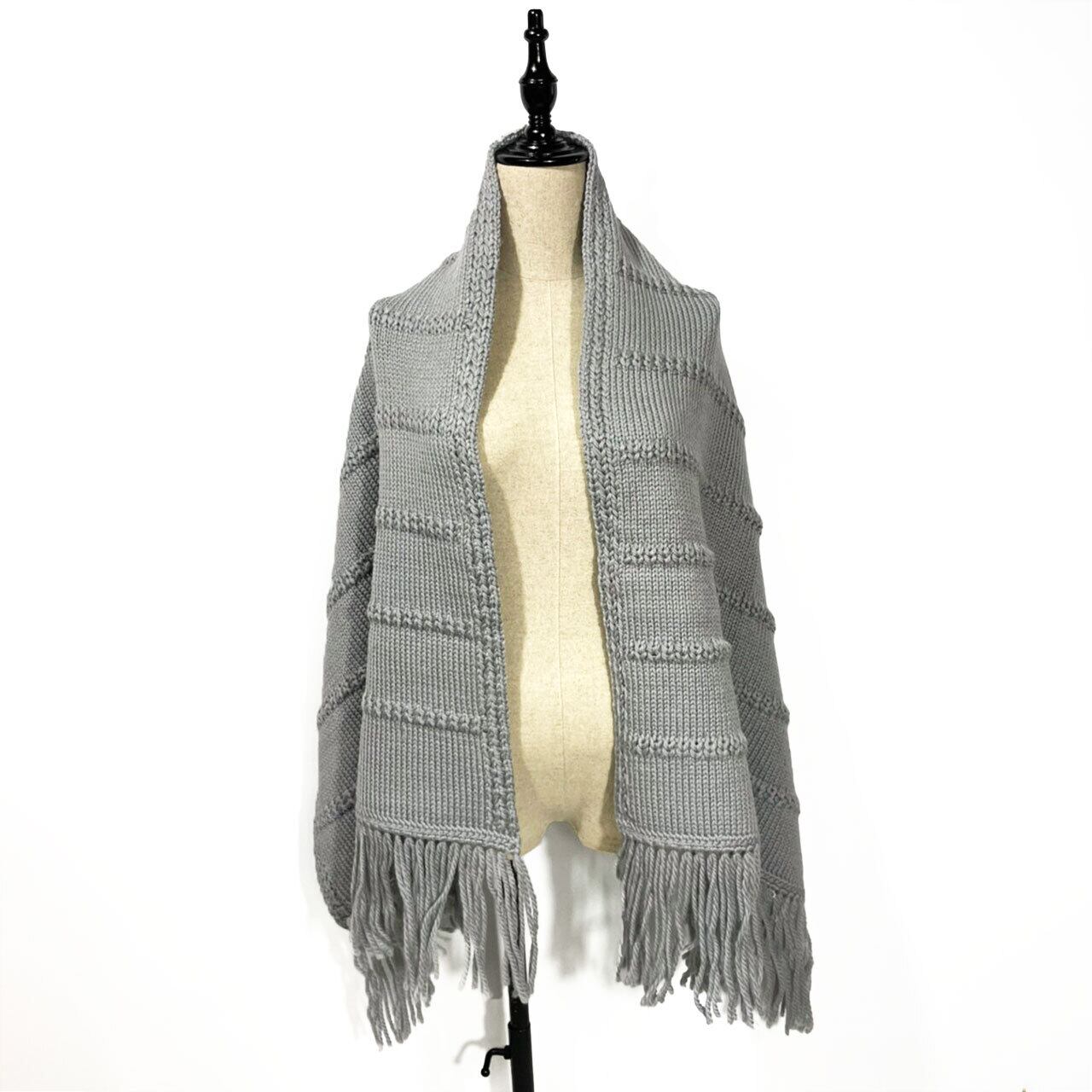 509 GRAY SHAWL MUFFLER グレー ショール / ストール / マフラー