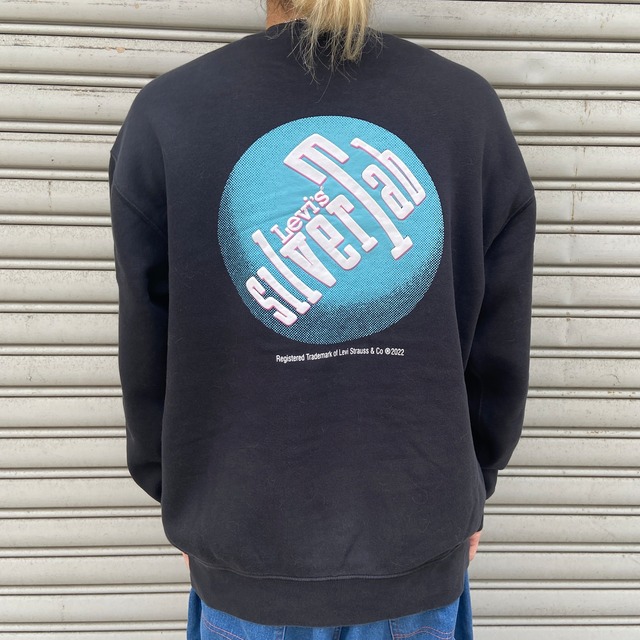 Levi's silverTab 両面プリントスウェット　バックプリント　黒　M