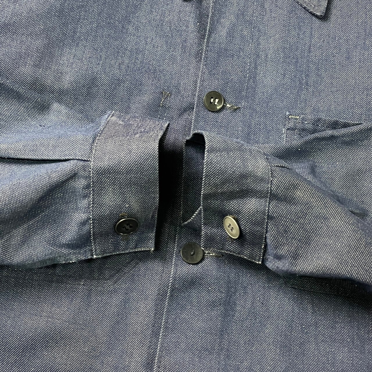 70年代 フランス製 MAGASINS BLEUS バットダイデニム フレンチワーク