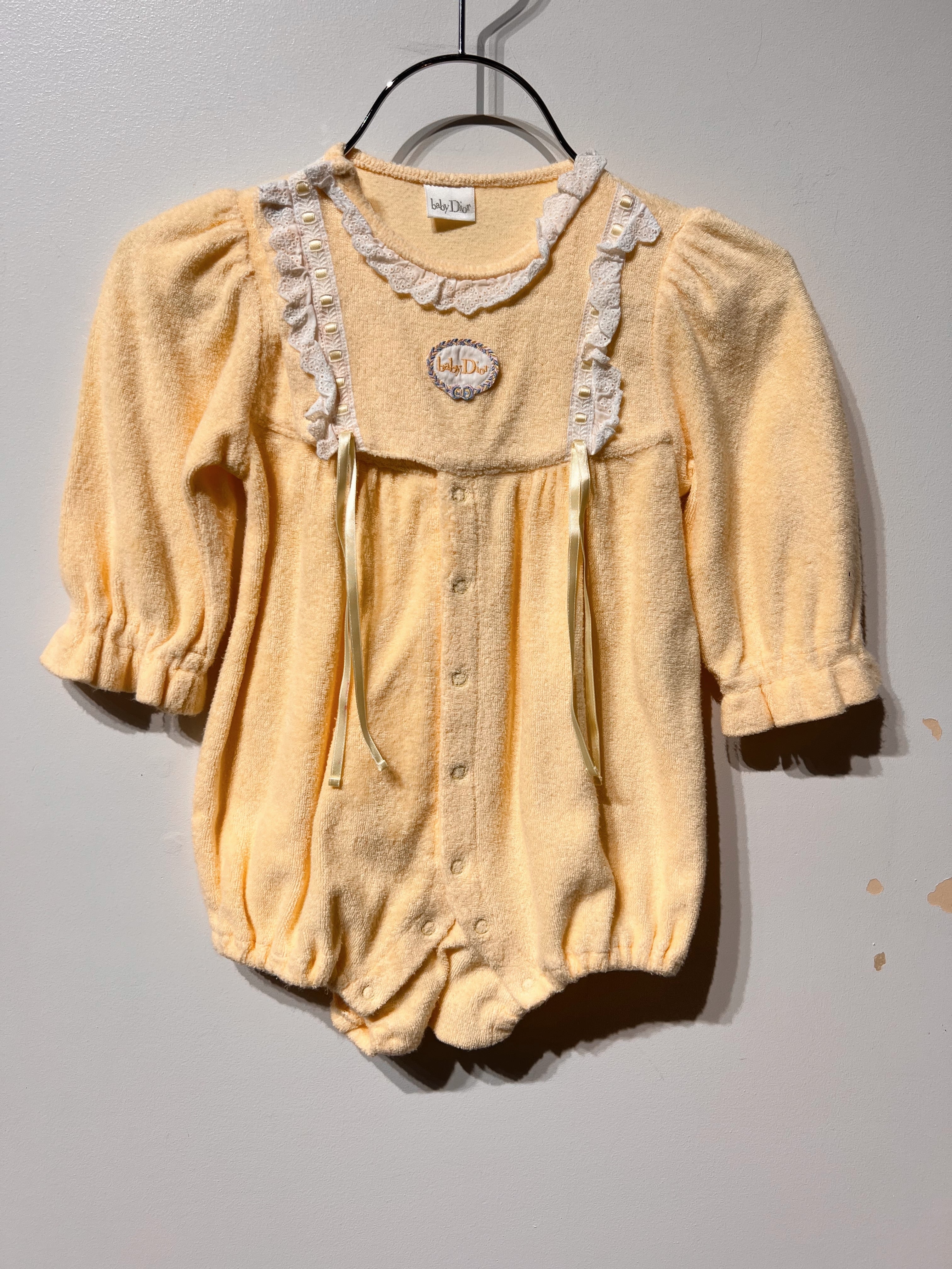 (KD640)baby Dior yellow rompers