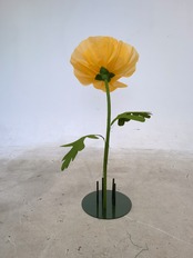 オーガンジー　ジャイアントフラワー　ポピー50cm　オレンジ・レッド