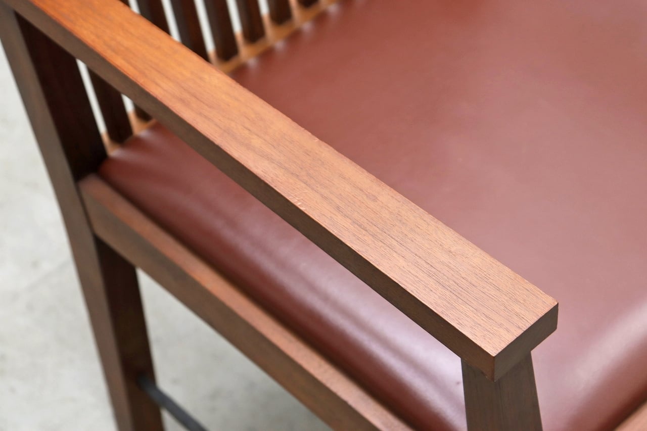 AREA エリア A-1-A 本革 ウォールナット アーム ダイニングチェア 1 AREA エリア A-1-A 本革 ウォールナット アーム ダイニングチェア