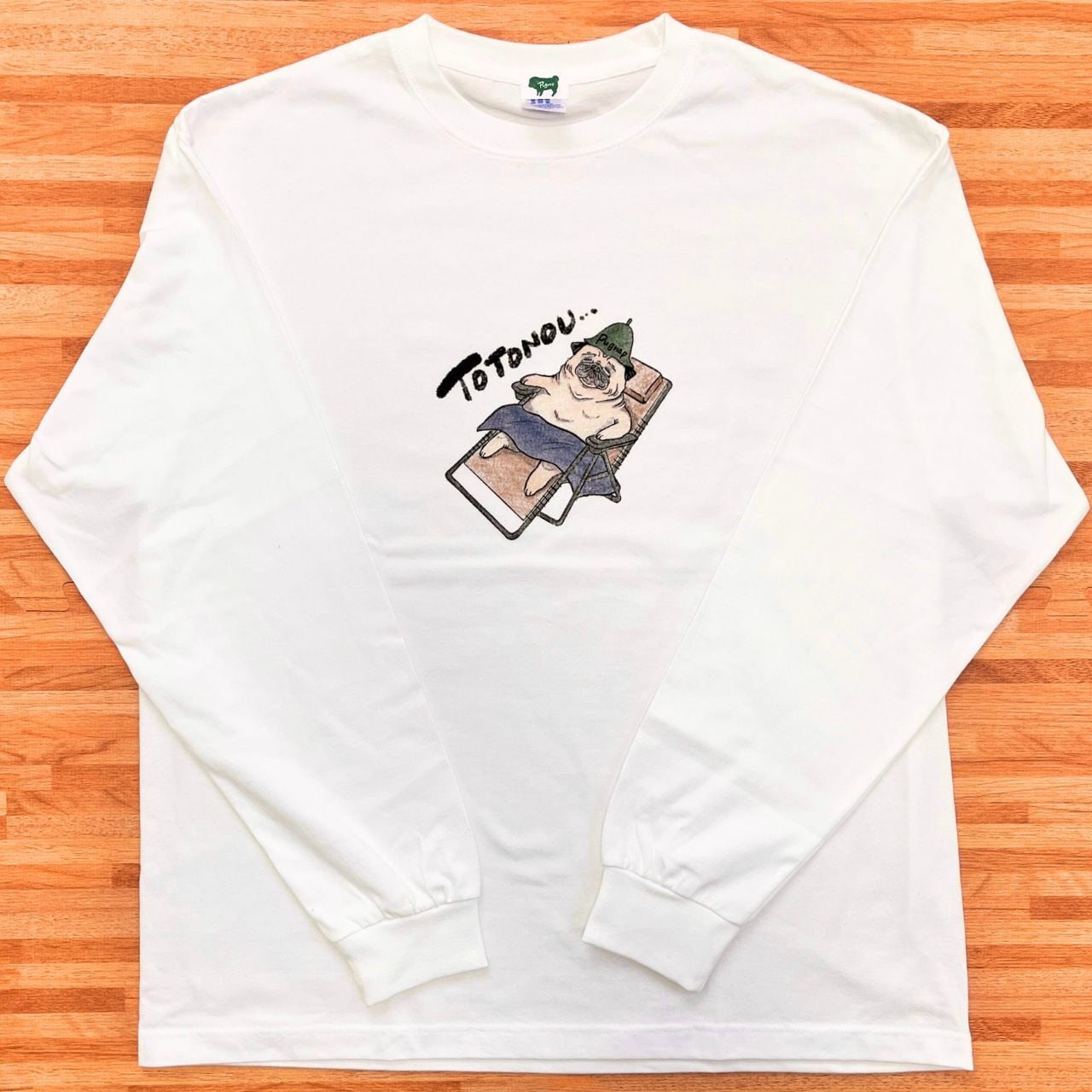 ととのうロングTシャツ(白) | Pugnap│オンラインストア