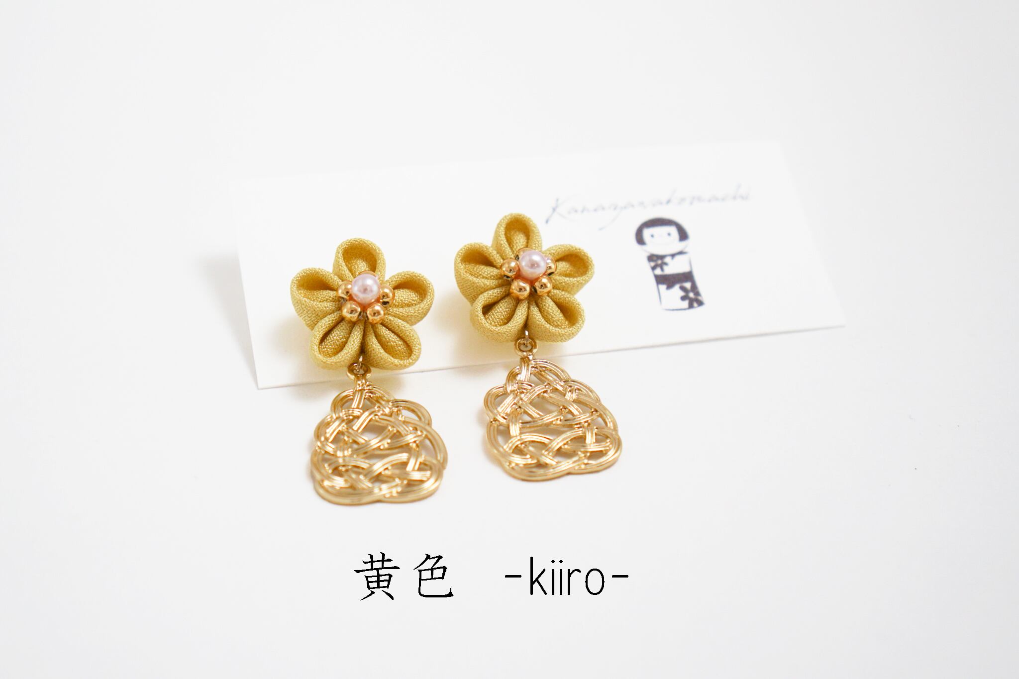 つまみ細工ピアスNO.26＊Light color＊