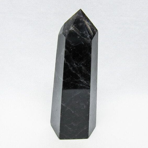 黒水晶 ポイント モリオン 六角柱 置物 一点物 152-4356
