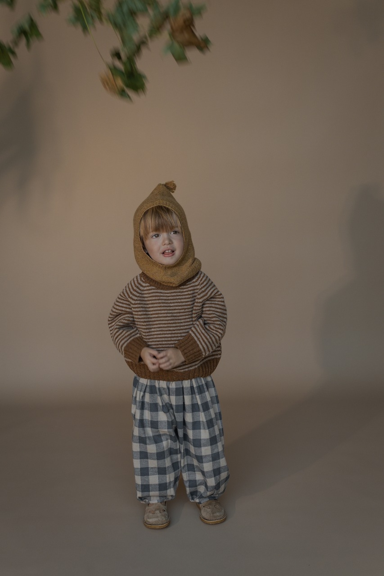 ORGANIC ZOO Fog Blue Gingham Lodge Pants