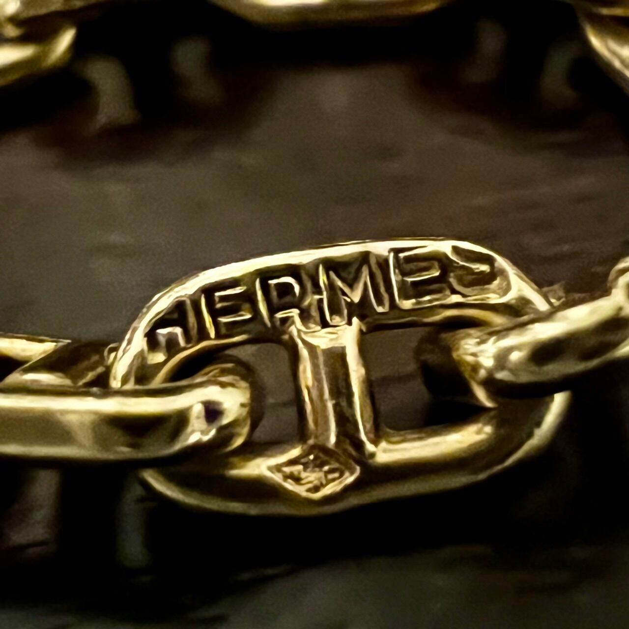VINTAGE HERMES Chaine d'Ancre Ring 18K Yellow Gold | ヴィンテージ