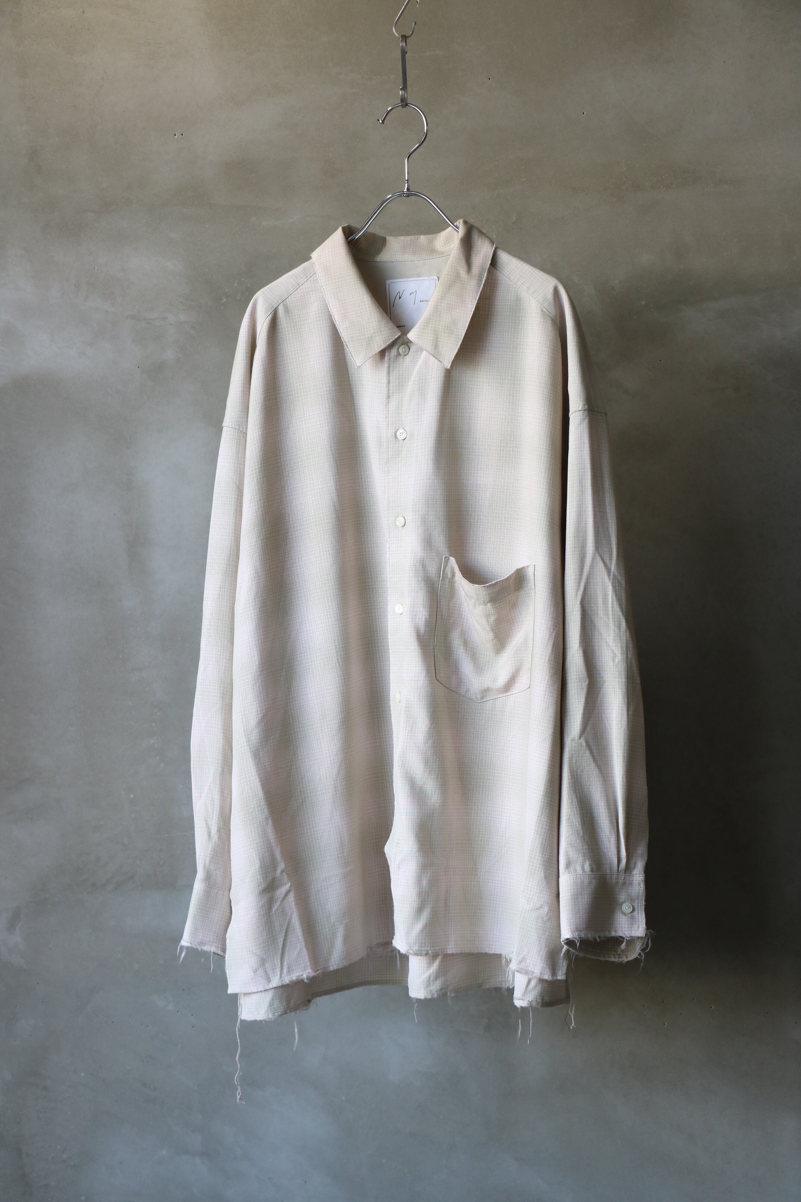 Ancellm - OMBRECHECK SHIRT - / ANC-SH61-A / アンセルム オンブレ 