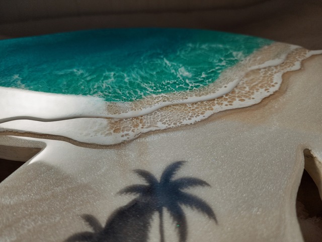 187.オーシャンレジンアート swimming honu