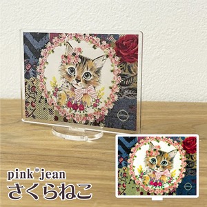 pink*jean さくら猫アクリルスタンド