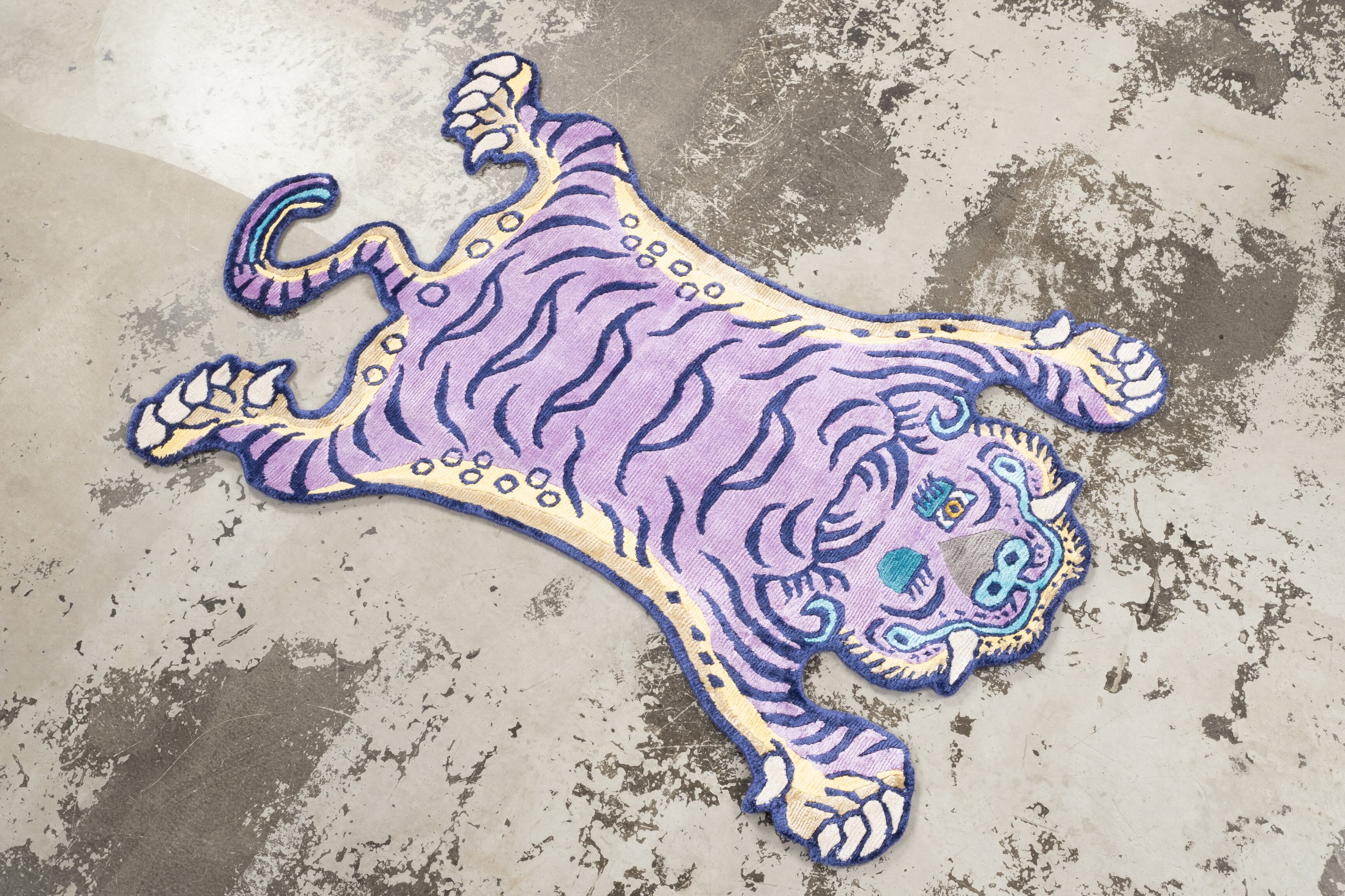 Tibetan Tiger Rug 《Sサイズ•シルク・オリジナル1•パープル162