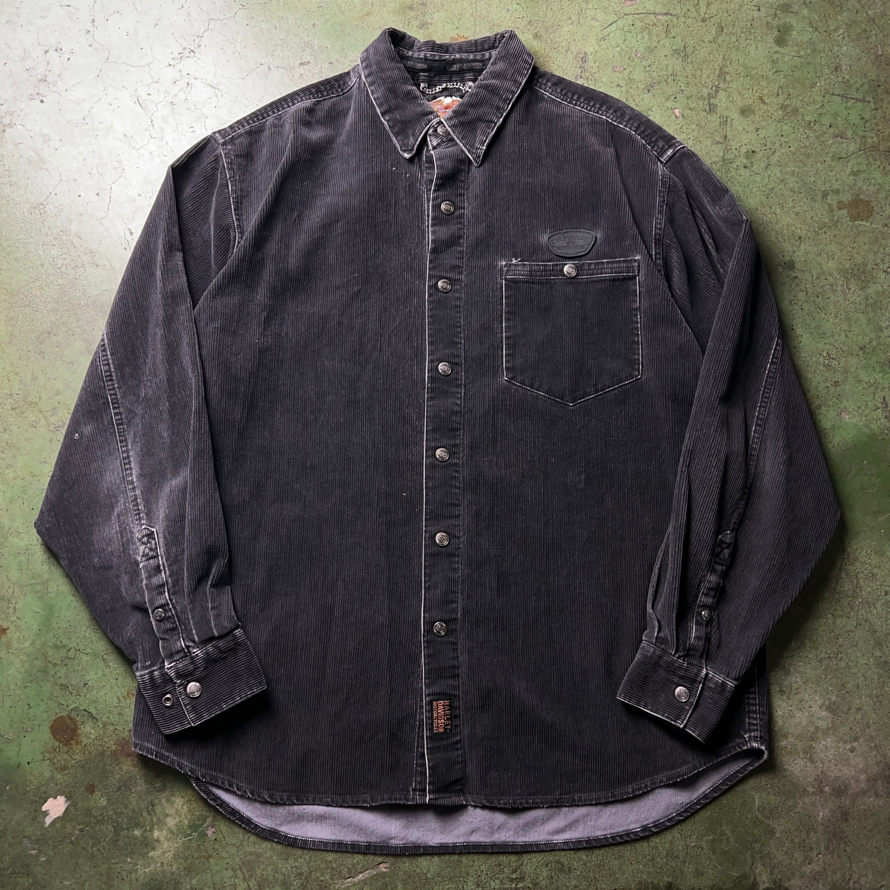 ハーレー Harley-Davidson コーデュロイシャツ 刺繍ロゴ スリル 【公式